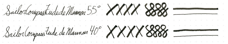 Sailor Compass Fude De Mannen Fountain Pen - Dark Green, 55°