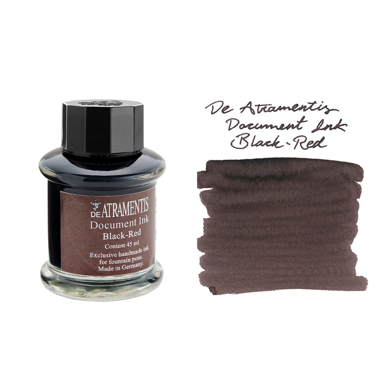 De Atramentis Document Ink Black Red - 45ml Bottled Ink