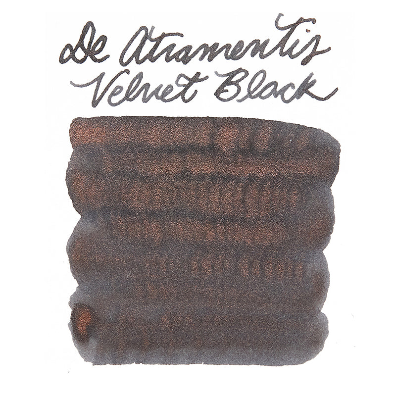 De Atramentis Pearlescent Velvet Black-Copper - Ink Sample