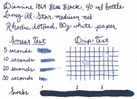 Diamine 1864 Blue Black - Ink Sample
