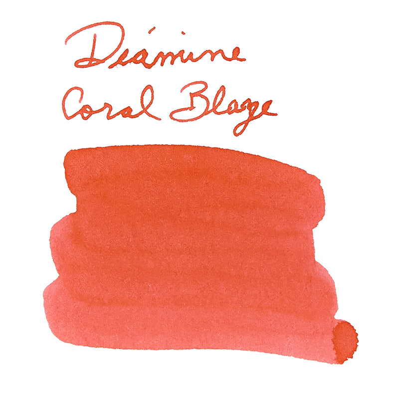 Diamine Forever Coral Blaze - Ink Sample