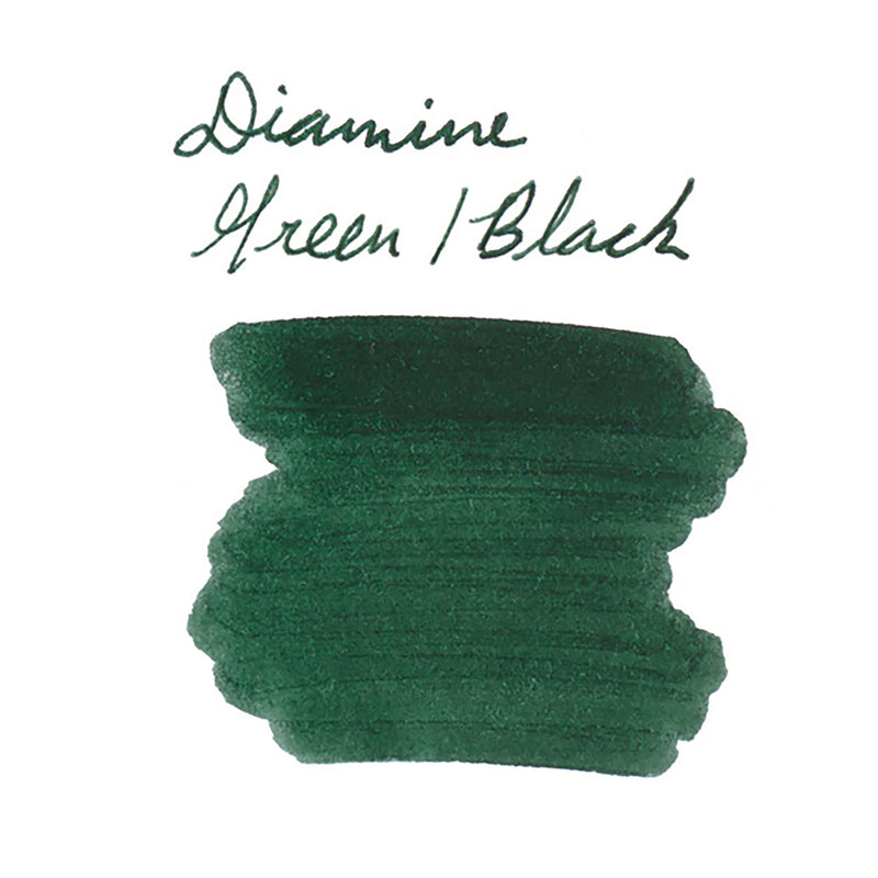 Diamine Green/Black - Ink Sample