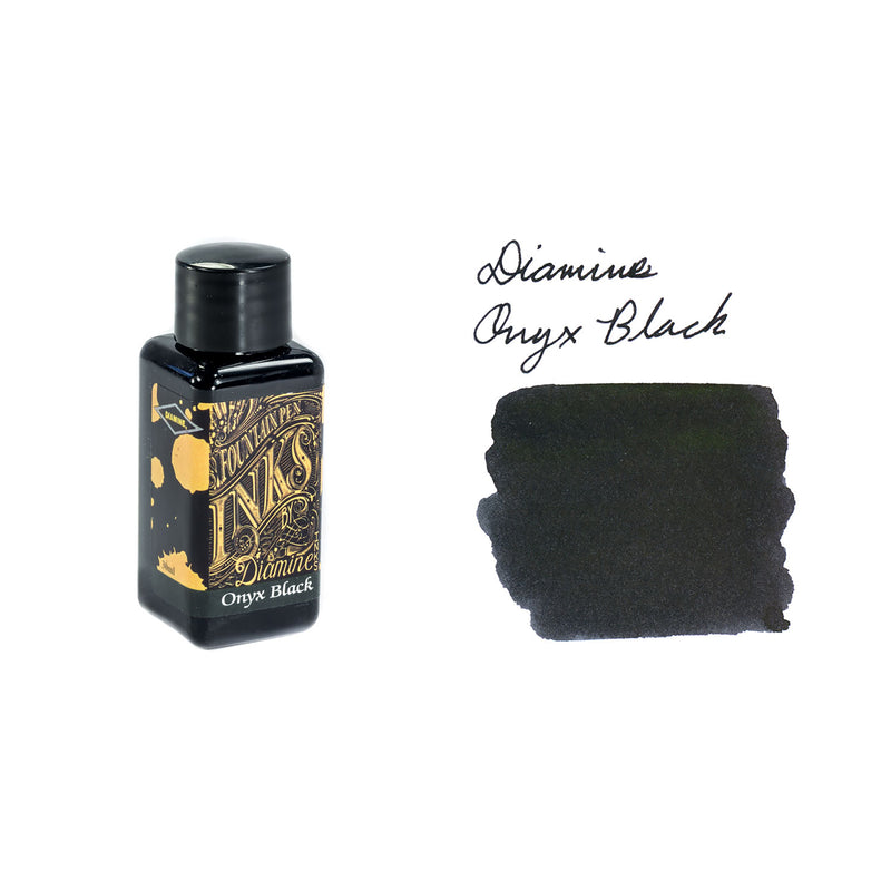 Diamine Onyx Black - 30ml Bottled Ink
