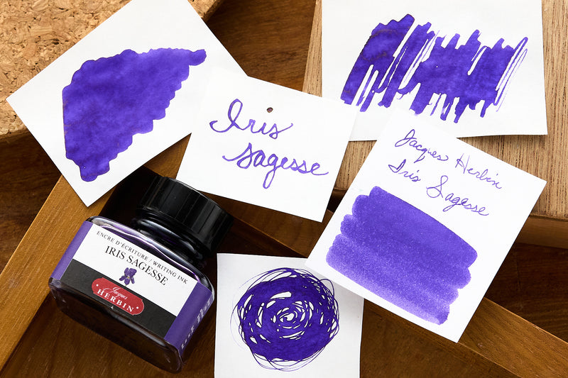 Jacques Herbin Iris Sagesse - Ink Sample