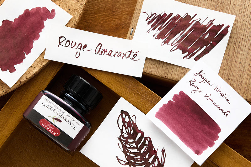 Jacques Herbin Rouge Amarante - Ink Sample