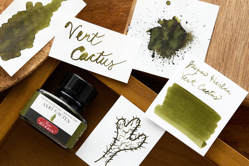 Jacques Herbin Vert Cactus - Ink Sample