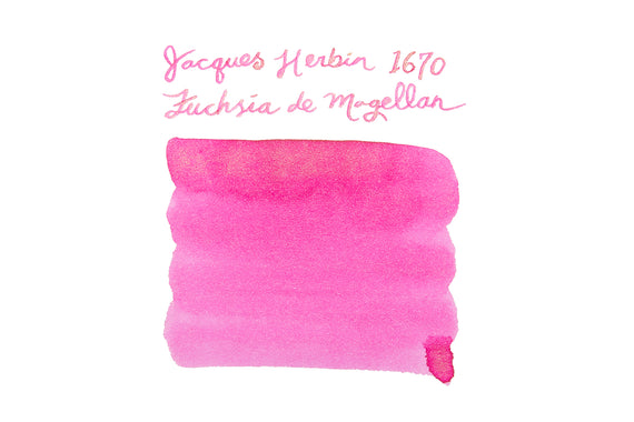 Jacques Herbin 1670 Fuchsia de Magellan fountain pen ink