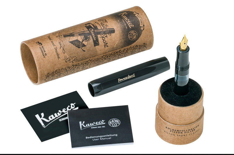 Kaweco Piston Sport Fountain Pen - Black
