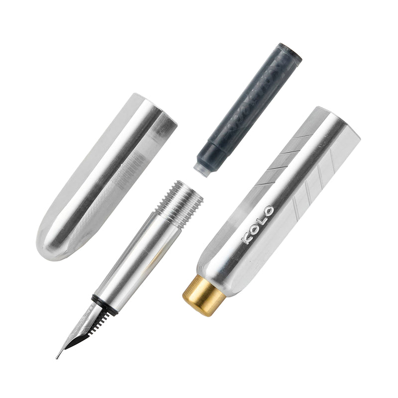 Kolo Tino Fountain Pen - Raw Aluminum