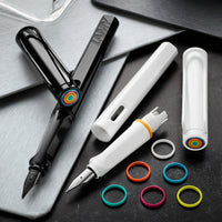 LAMY safari Fountain Pen - all black-multi ring set (Special Edition)
