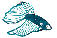 Monteverde Betta Fish Blue - Ink Sample