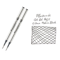 Monteverde Capped Gel G4 Rollerball Refill - Black 0.7mm Medium (2-Pack)