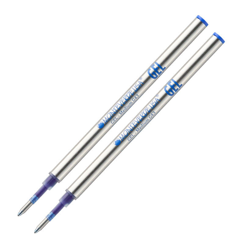 Monteverde Capped Gel G4 Rollerball Refill - Blue 0.7mm Medium (2-Pack)