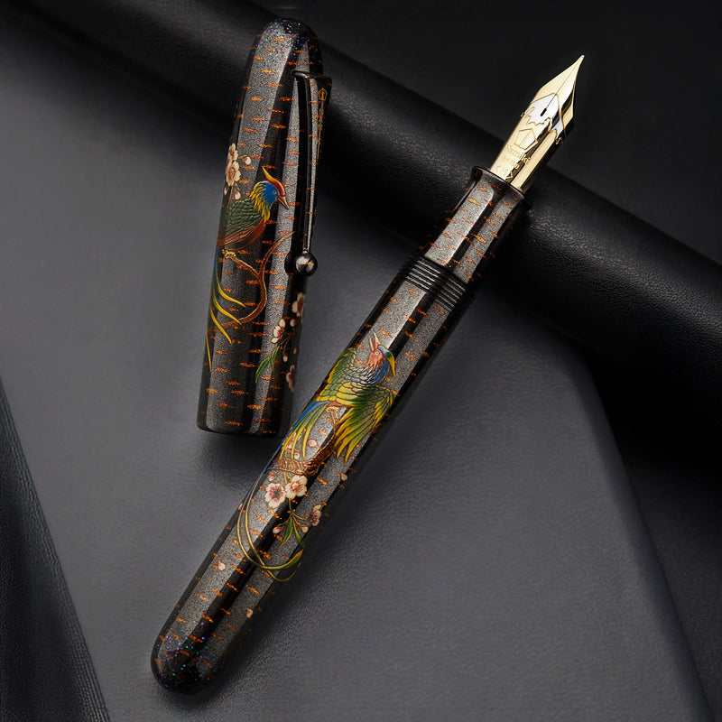 Namiki Emperor Maki-e Fountain Pen - Rakucho Birds and Weeping Cherry Blossom