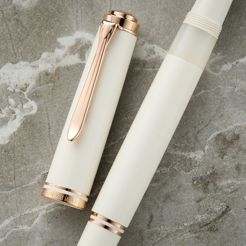 Pelikan M600 Fountain Pen - White & Rose Gold (Special Edition)