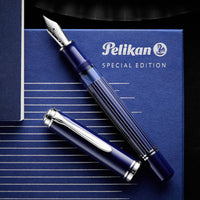 Pelikan M815 Fountain Pen - Metal Striped Blue (Special Edition)
