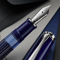 Pelikan M815 Fountain Pen - Metal Striped Blue (Special Edition)