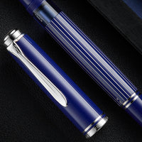 Pelikan M815 Fountain Pen - Metal Striped Blue (Special Edition)
