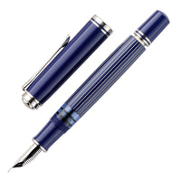 Pelikan M815 Fountain Pen - Metal Striped Blue (Special Edition)