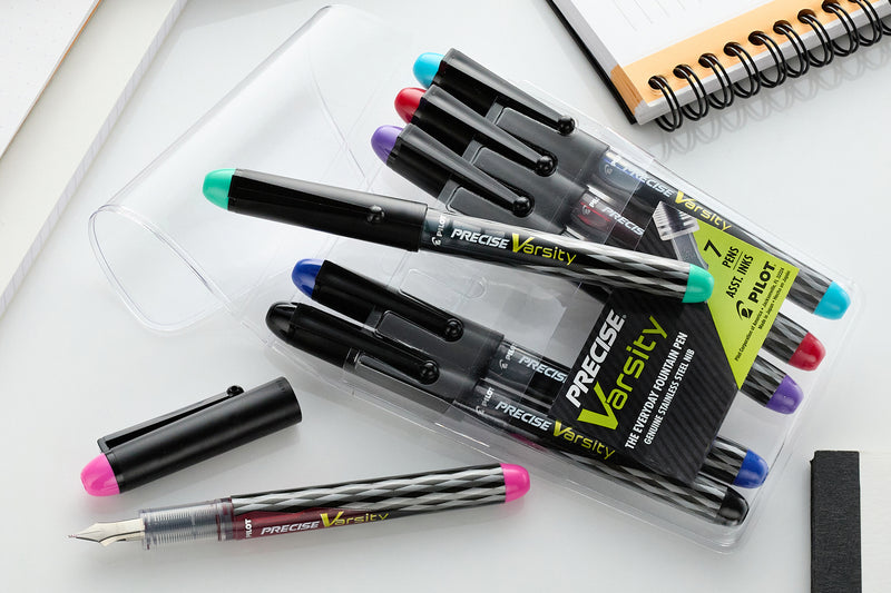 Pilot Precise Varsity Fountain Pen - Assorted 7-Pack