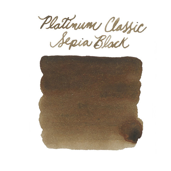 Platinum Classic Sepia Black - ink swab  on white background