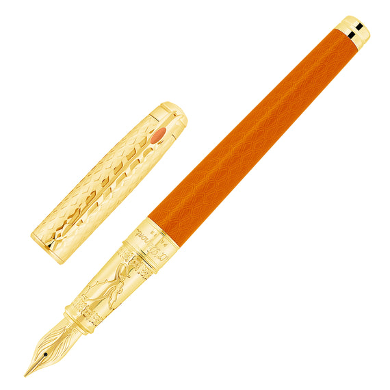 S.T. Dupont Game of Thrones Premium Fountain Pen - Fire Orange (Limited Edition)