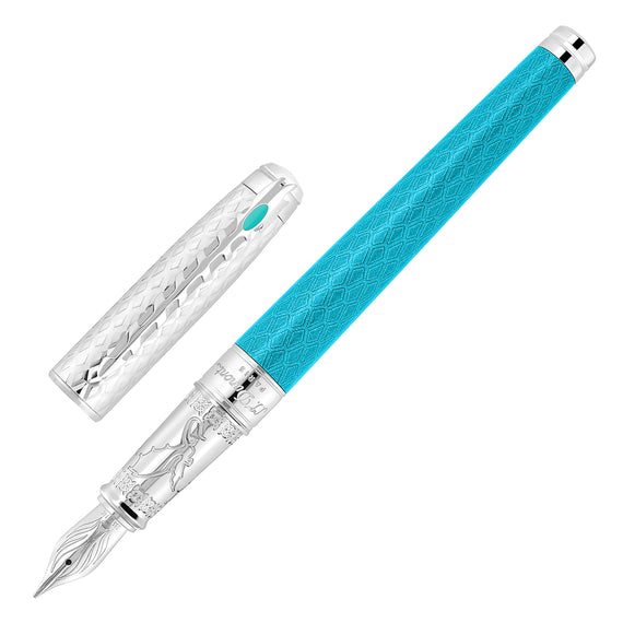 S.T. Dupont Game of Thrones Premium Fountain Pen - Ice Blue (Limited Edition)