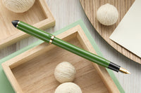 Sailor Compass Fude De Mannen Fountain Pen - Dark Green, 55°