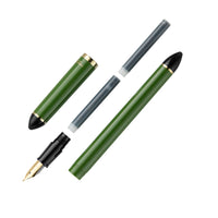 Sailor Compass Fude De Mannen Fountain Pen - Dark Green, 55°