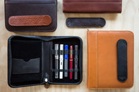 Aston Leather 20 Slot Pen Case - Tan