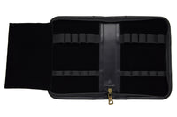 Aston Leather 10 Slot Pen Case - Black