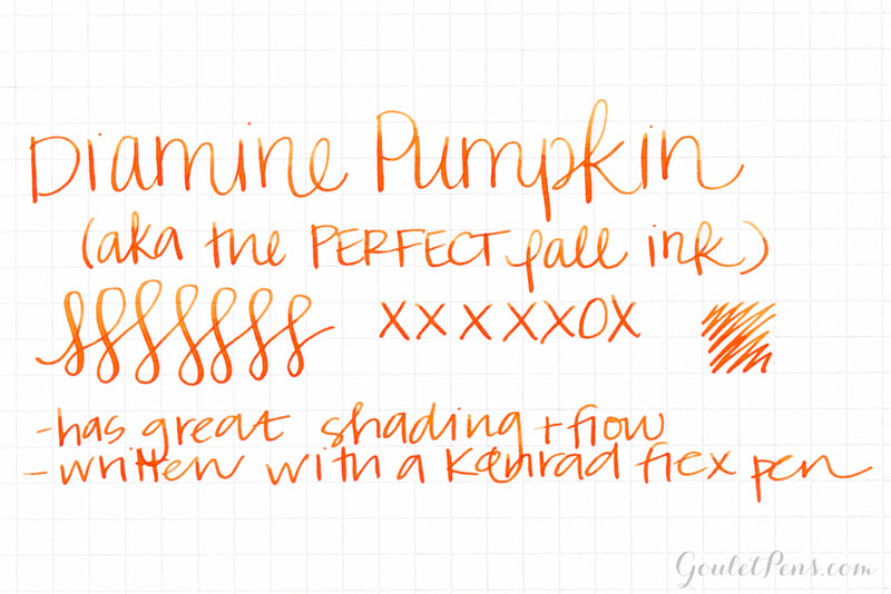 Diamine Pumpkin - Ink Sample