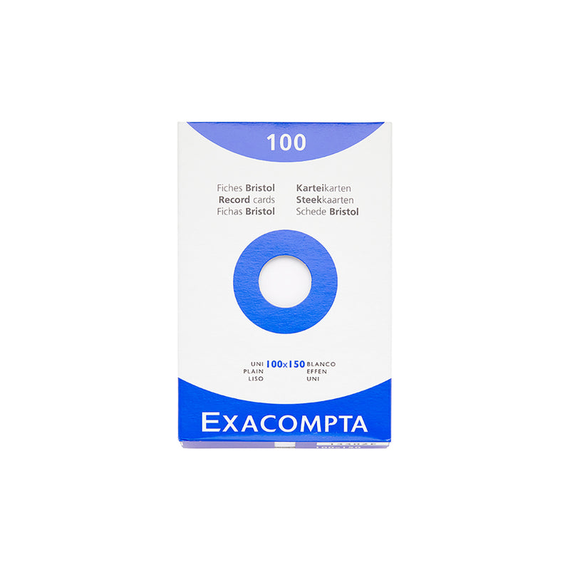 Exacompta White Index Cards (4 x 6) - Blank