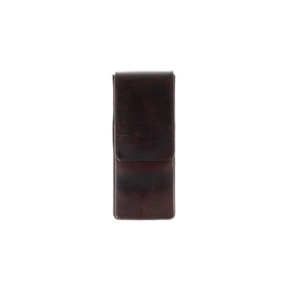 Girologio Triple Magnetic Closure Pen Case - Oxblood