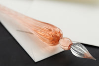 Jacques Herbin Round Glass Dip Pen - Rose