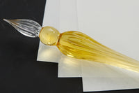 Jacques Herbin Round Glass Dip Pen - Amber