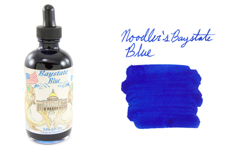 Noodler's Baystate Blue - 4.5oz Bottled Ink with Free Charlie Pen