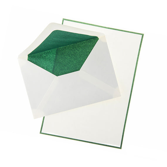 Original Crown Mill Bicolor A5 Correspondence Set - Cream/Green