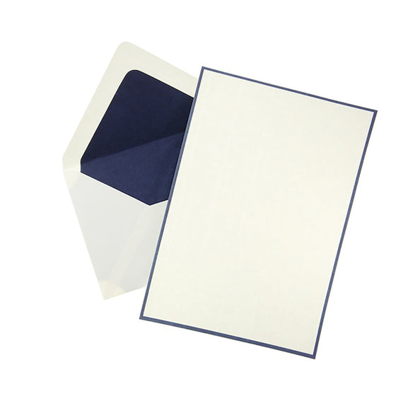 Original Crown Mill Bicolor A5 Correspondence Set - Cream/Navy