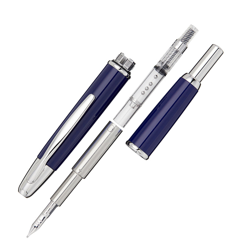 Pilot Vanishing Point Fountain Pen - Blue/Rhodium
