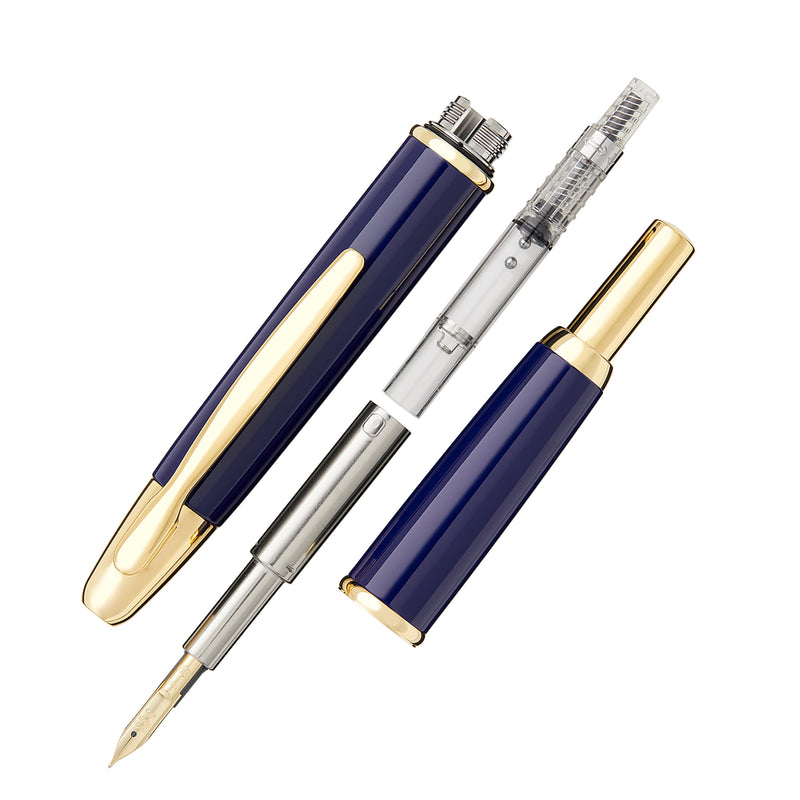 Pilot Vanishing Point Fountain Pen - Blue/Gold