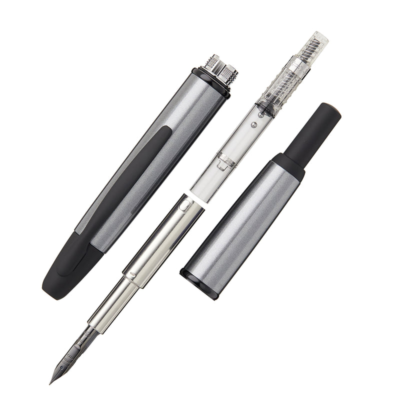 Pilot Vanishing Point Fountain Pen - Gun Metal/Black