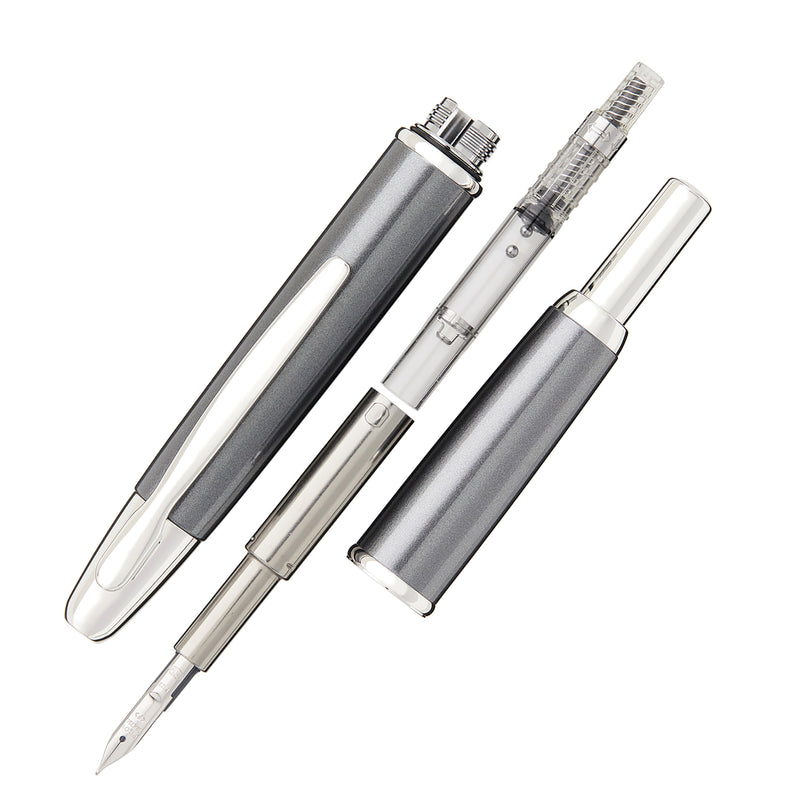 Pilot Vanishing Point Fountain Pen - Gun Metal/Rhodium