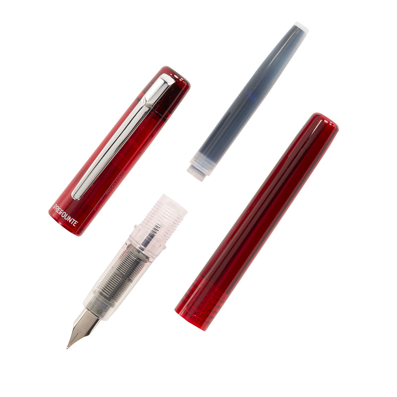 Platinum Prefounte Fountain Pen - Crimson Red