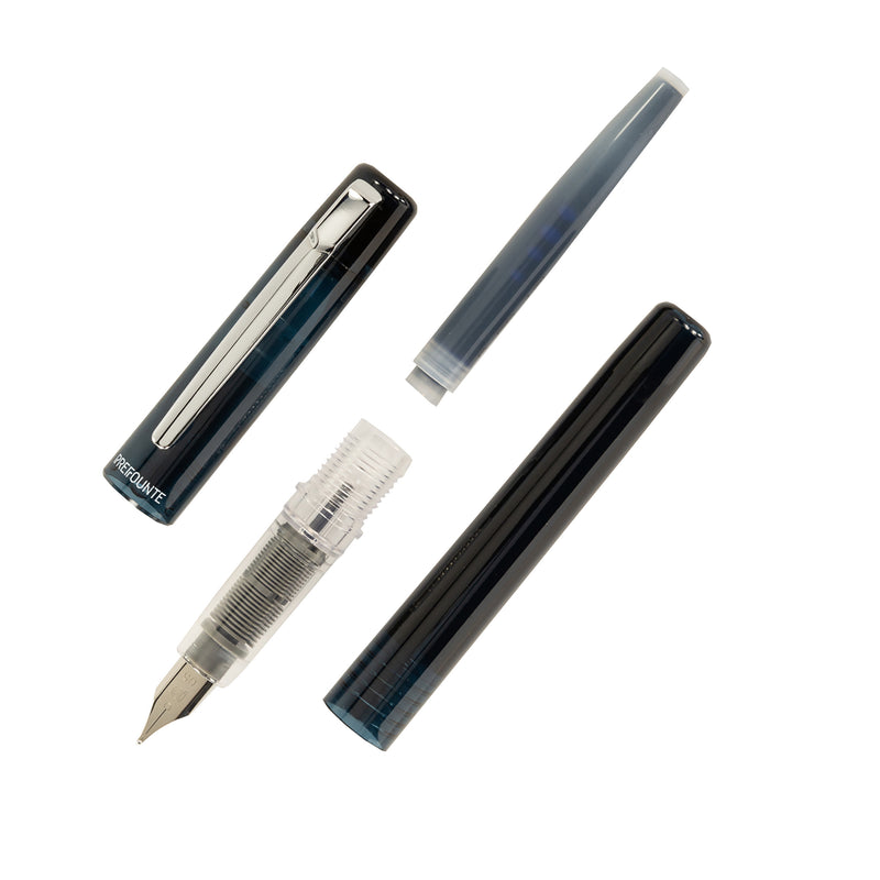Platinum Prefounte Fountain Pen - Graphite Blue