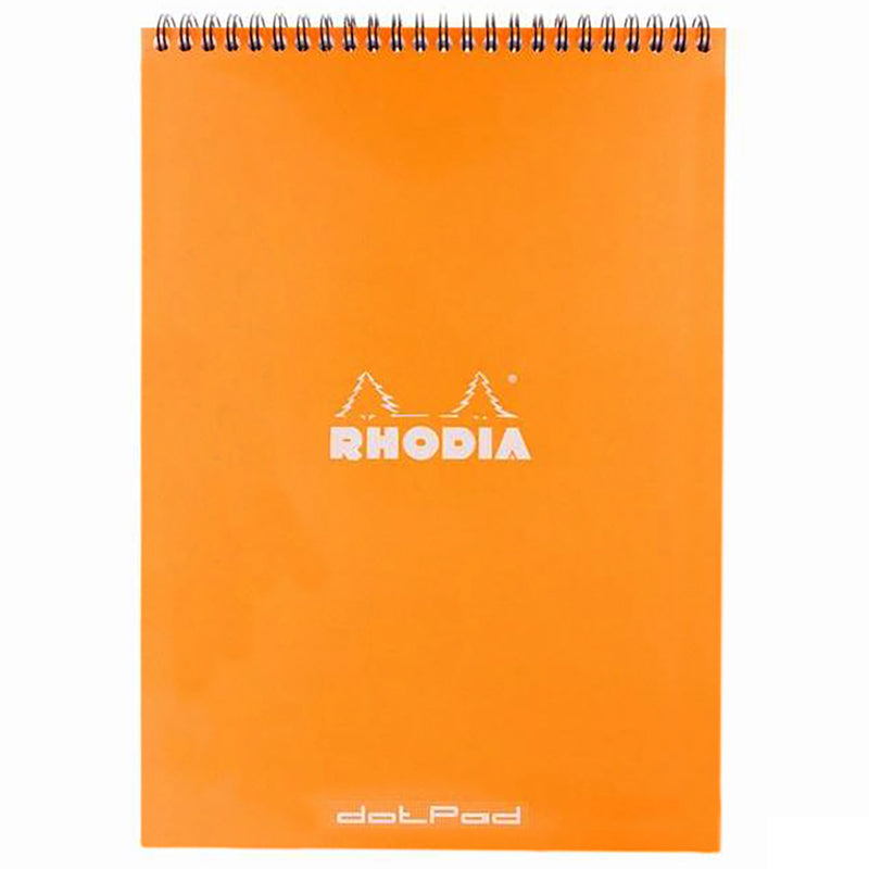 Rhodia No. 18 Top Wirebound A4 Notepad - Orange, Dot Grid