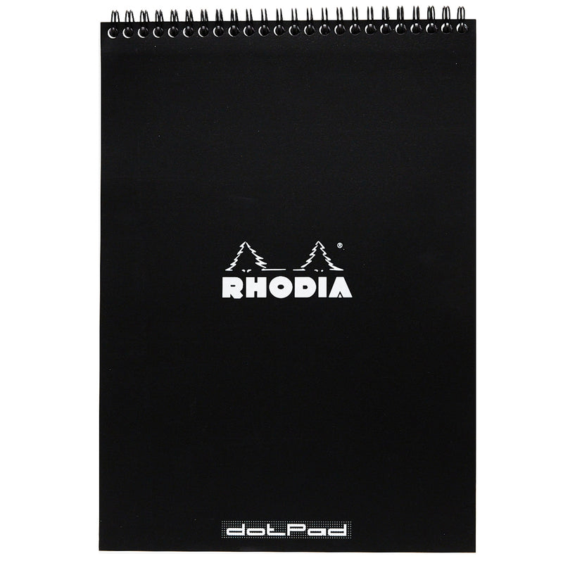 Rhodia No. 18 Top Wirebound A4 Notepad - Black, Dot Grid