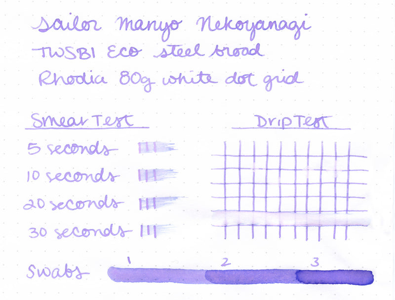 Sailor Manyo Nekoyanagi - Ink Sample