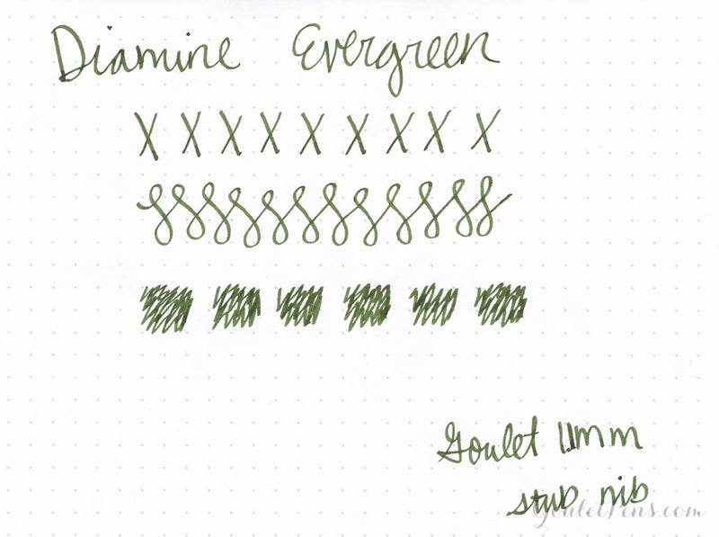 Diamine Evergreen - Ink Sample