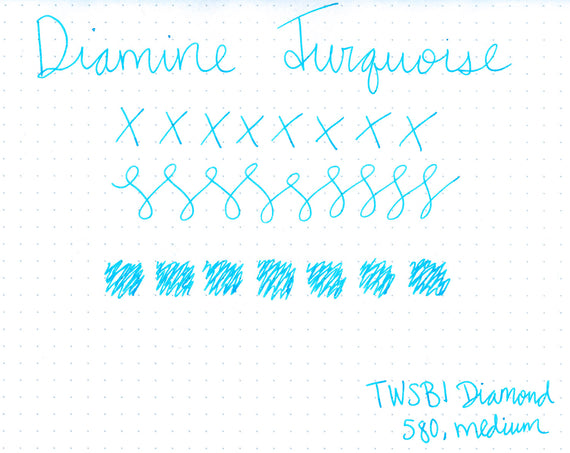 Diamine Turquoise fountain pen ink